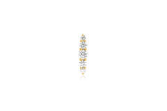 Ear Edit - Ear studs - Silver / 14kt GP - Zirconia